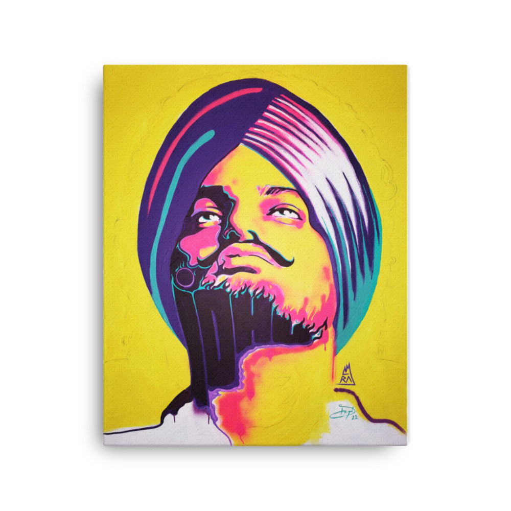 Sidhu Moosewala 2 - Canvas Art Painting Print