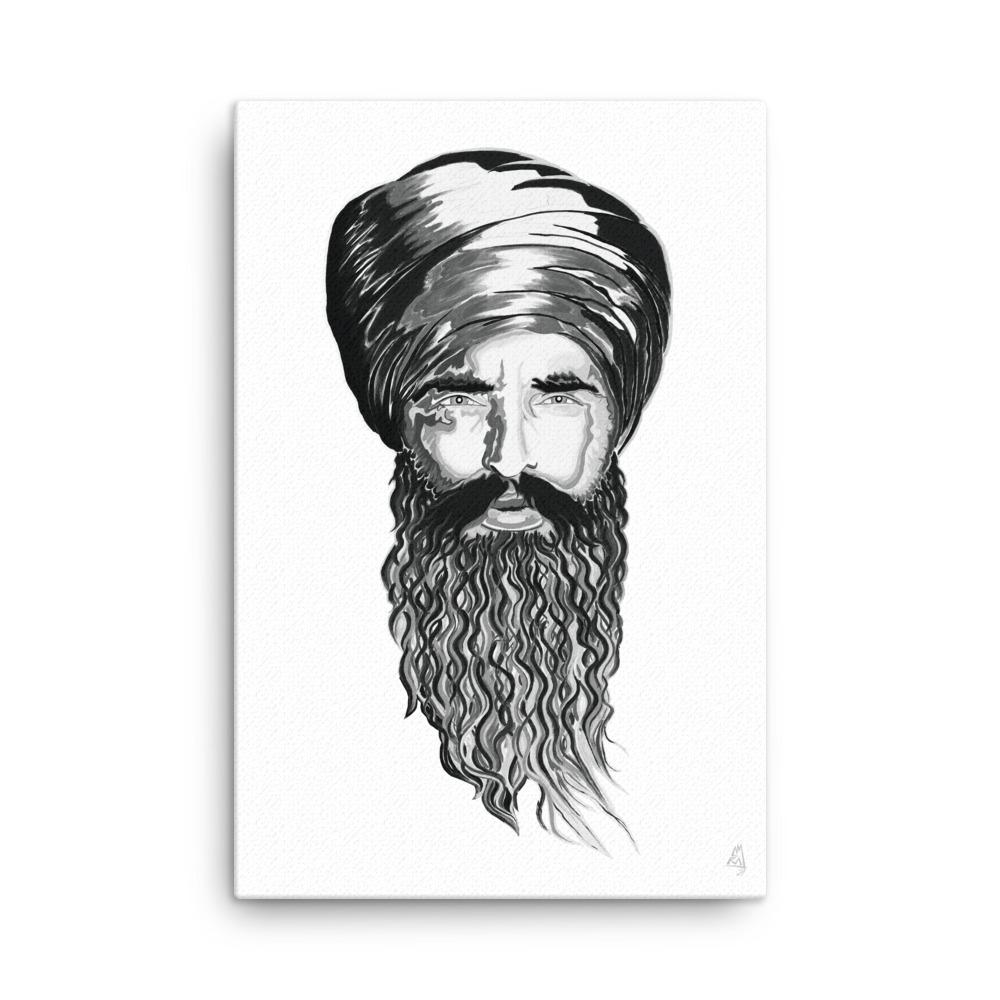 Sant Jarnail Singh Bhindranwale Khalsa - Canvas Art Painting Print