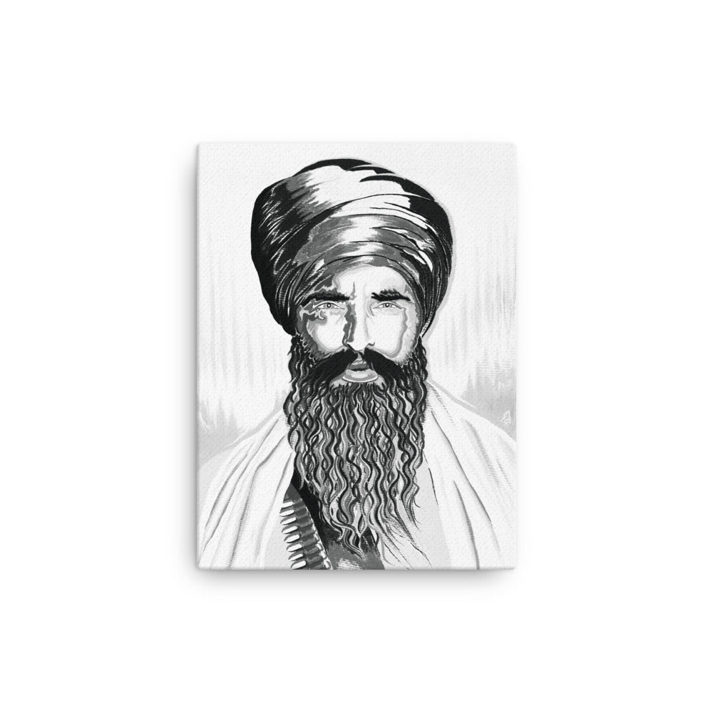 Sant Jarnail Singh Bhindranwale - B&W Canvas