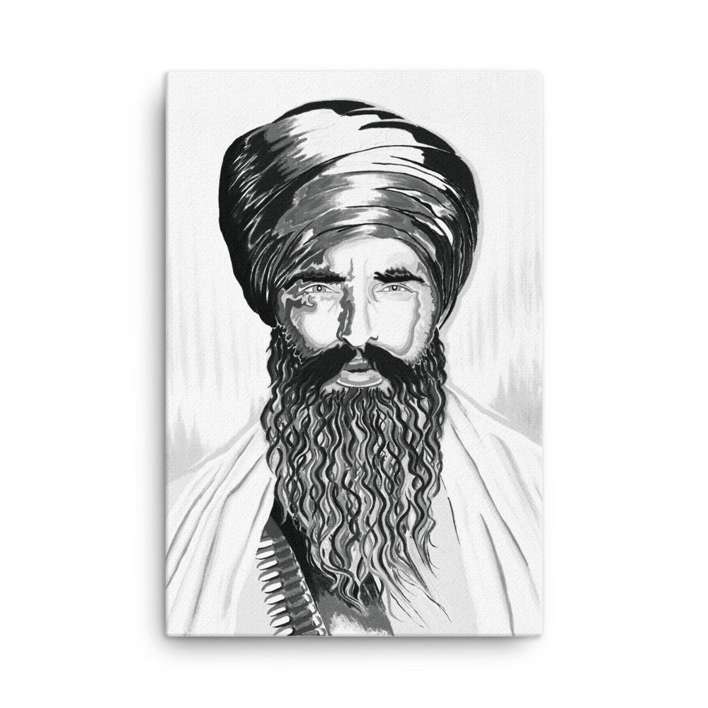 Sant Jarnail Singh Bhindranwale - B&W Canvas