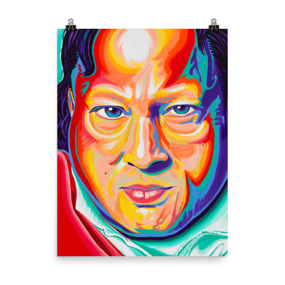 POSTER - NUSRAT FATEH ALI KHAN - FINE ART PAPER
