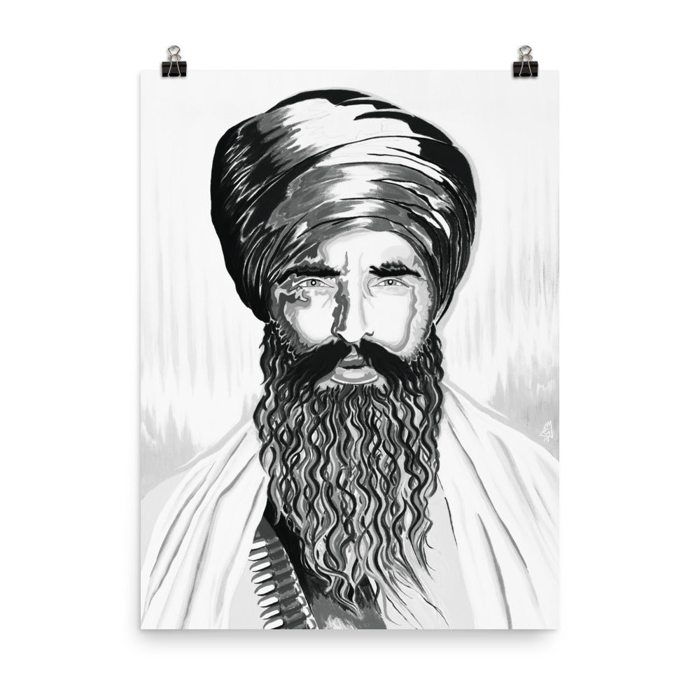 POSTER - SANT JARNAIL SINGH BHINDRANWALE - FULL B&W