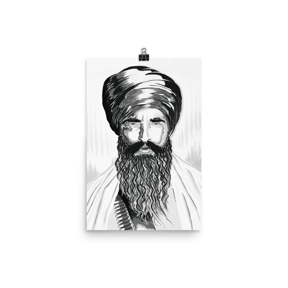 POSTER - SANT JARNAIL SINGH BHINDRANWALE - FULL B&W