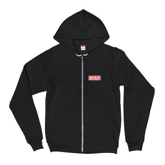 NFAK - NUSRAT FATEH ALI KHAN - CLASSIC ZIP UP - BLACK HOODIE