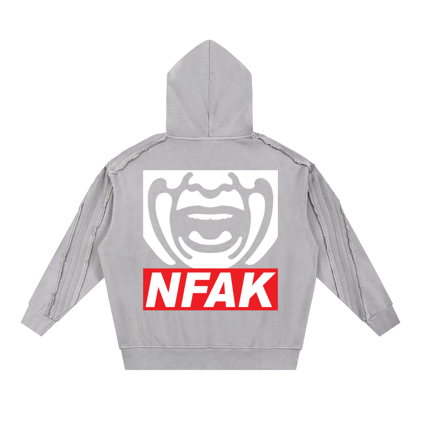 NFAK,OVERSIZED,SNOW,WASH,RAW,HOODIE