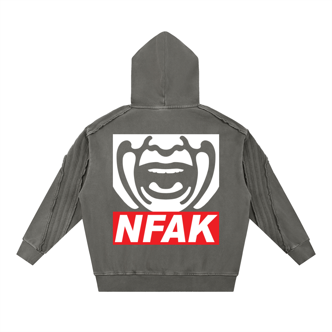 NFAK,OVERSIZED,SNOW,WASH,RAW,HOODIE