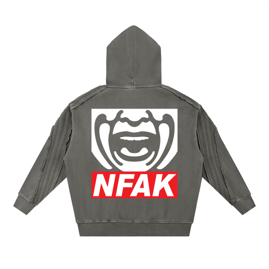 NFAK,OVERSIZED,SNOW,WASH,RAW,HOODIE