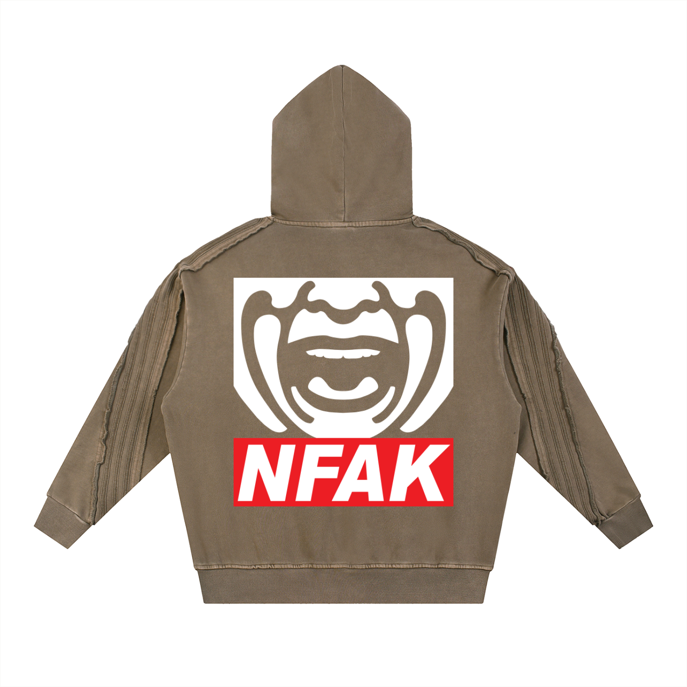 NFAK,OVERSIZED,SNOW,WASH,RAW,HOODIE