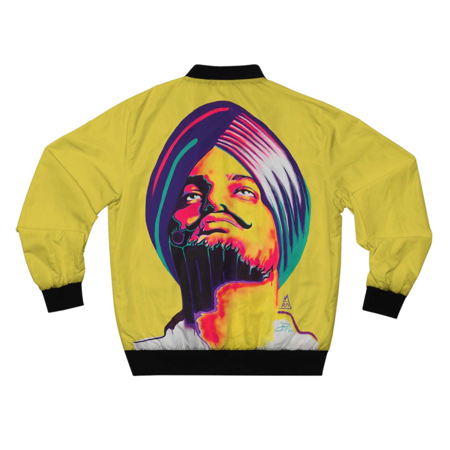 Sidhu Moosewala by Amraj Singh - Yellow Bomber Jacket