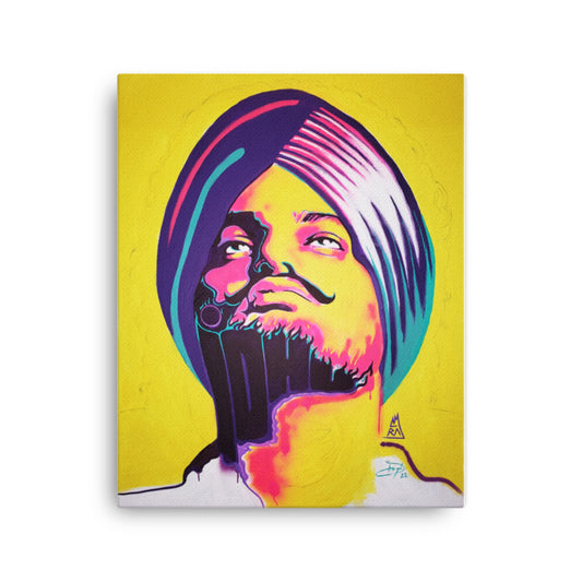 Sidhu Moosewala 2 - Canvas Art Painting Print