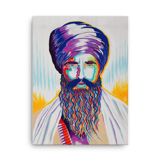 Sant Jarnail Singh Bhindranwale - Full - Colour Canvas Art Painting Print