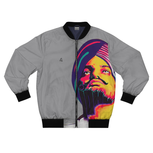 Sidhu Moosewala by Amraj Singh - Grey Bomber Jacket