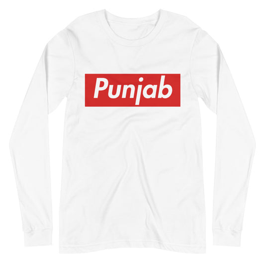 PUNJAB - UNISEX - WHITE LONG SLEEVE