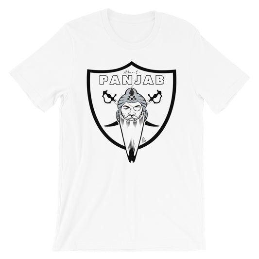 PANJAB - UNISEX PREMIUM - WHITE/BLACK TEE