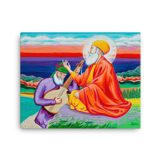 Sri Guru Nanak Dev Ji & Bhai Mardana Ji Canvas Art Painting Print