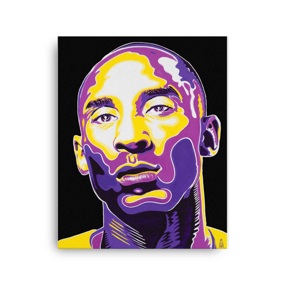 Kobe Bryant - Black Canvas Art Painting Print