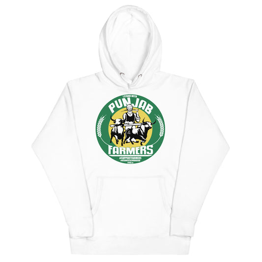 PUNJAB FARMER COLOR - WHITE HOODIE