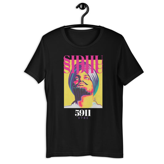 Sidhu Moosewala - 5911 Vybe - Black Tee